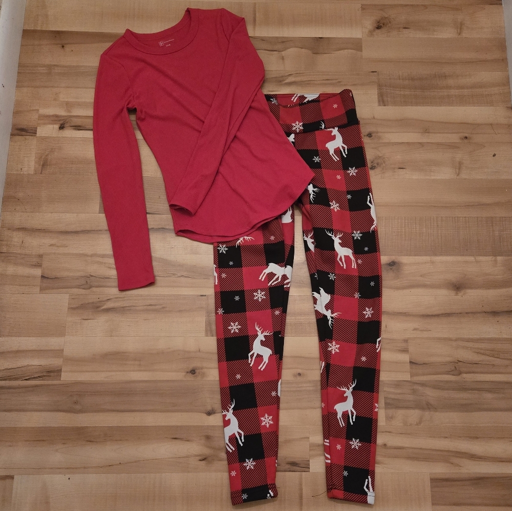 NB Deer Leggings and Long Sleeve combo
